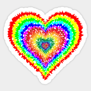 Tie Dye Heart Sticker